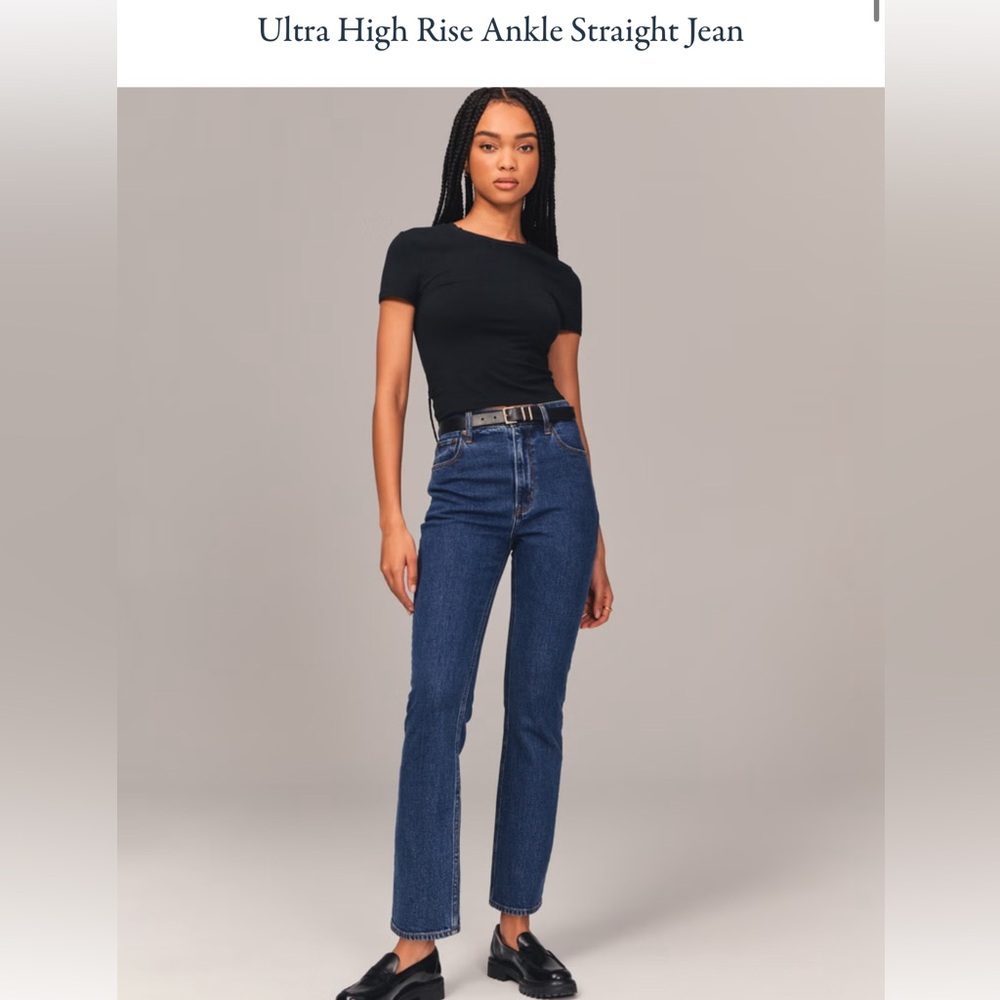 A&F Ankle Straight Jeans